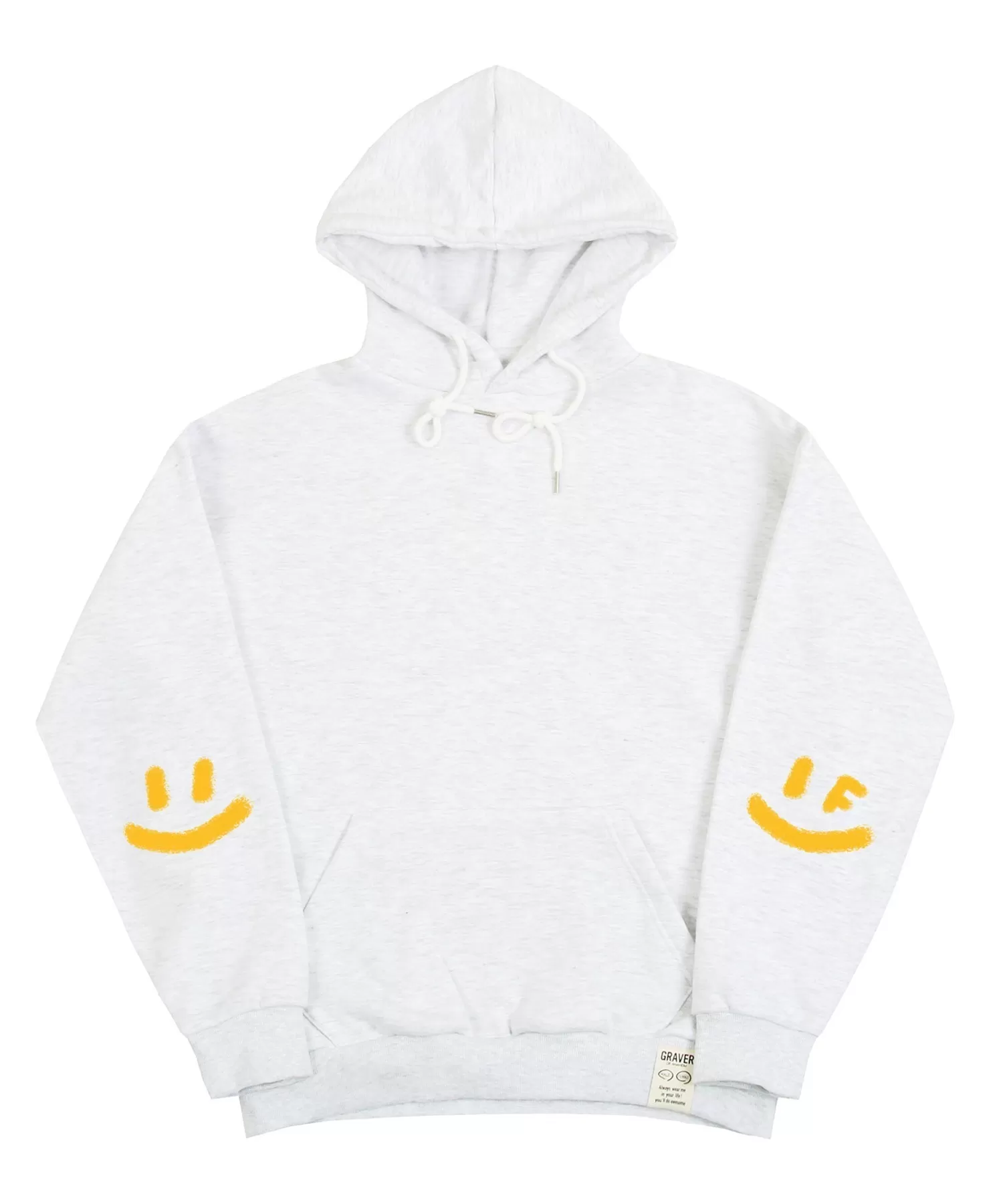 GRAVER  |[GRAVER]★ELBOW SPRAY SMILE DRAWING HOODIE