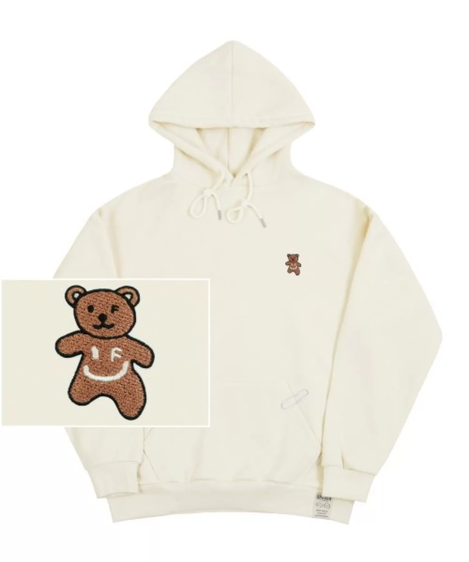 GRAVER  |[GRAVER]★SMALL BEAR EMBROIDERY SMILE HOODIE