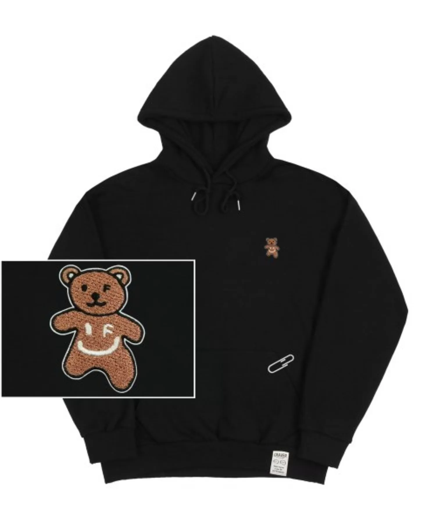 GRAVER  |[GRAVER]★SMALL BEAR EMBROIDERY SMILE HOODIE