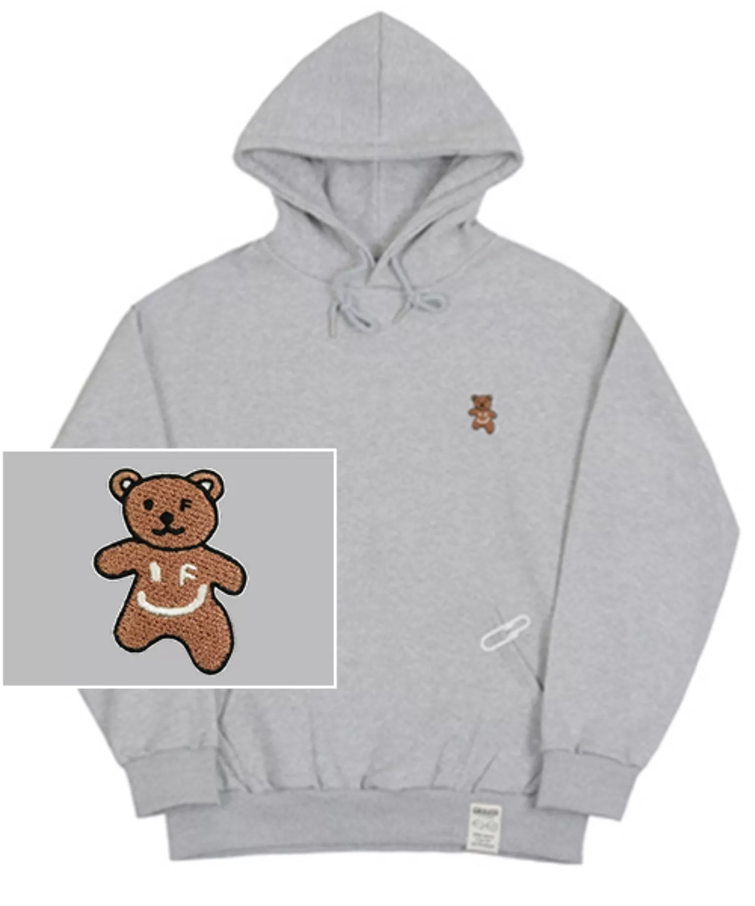 GRAVER  |[GRAVER]★SMALL BEAR EMBROIDERY SMILE HOODIE