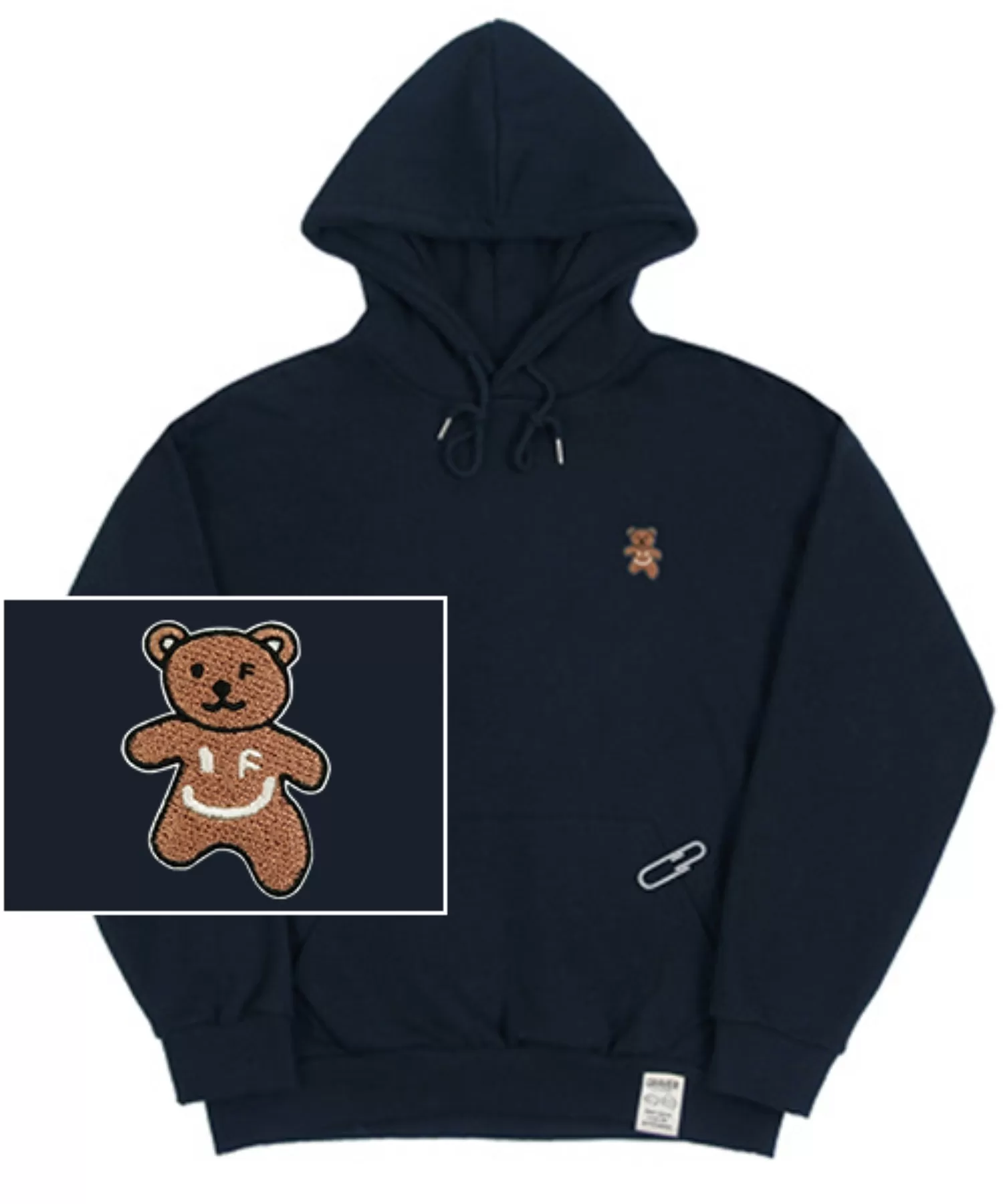 GRAVER  |[GRAVER]★SMALL BEAR EMBROIDERY SMILE HOODIE