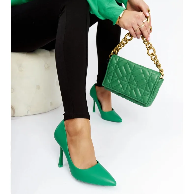 Green Rodney high heels