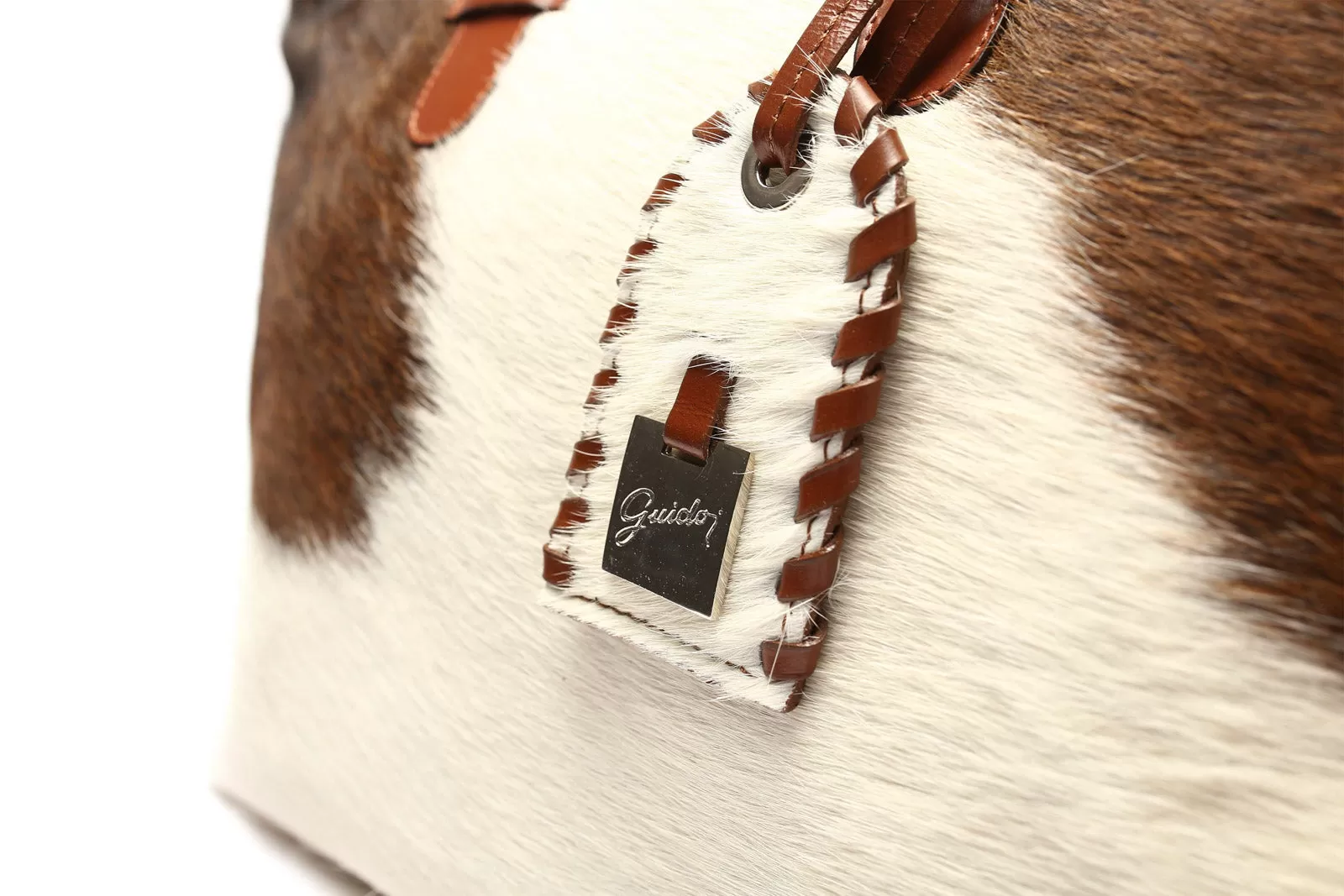 Handbag Rustic Brown & White