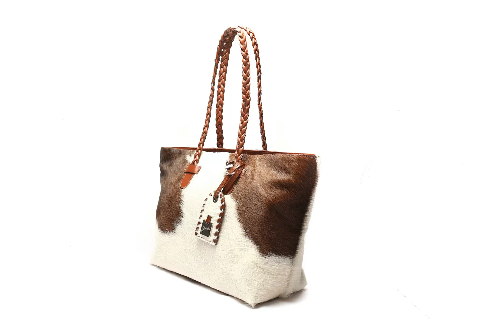 Handbag Rustic Brown & White