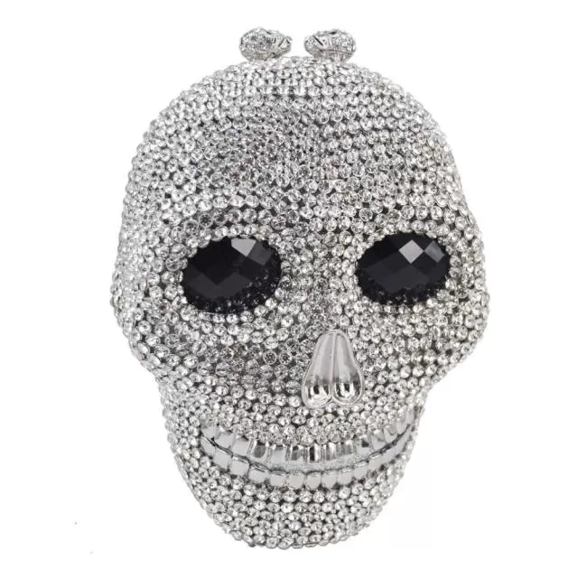 Handmade Skull Crystal Women Evening Bags