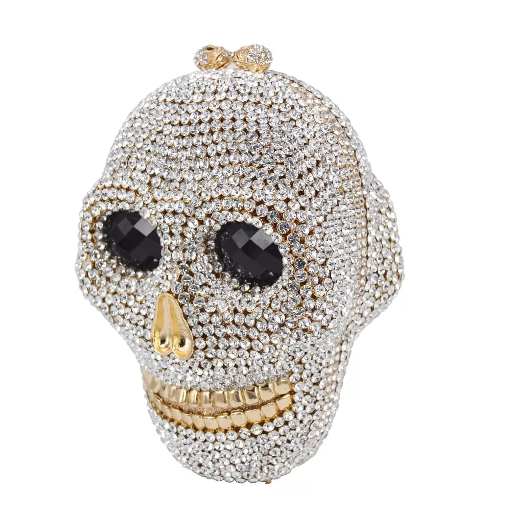 Handmade Skull Crystal Women Evening Bags