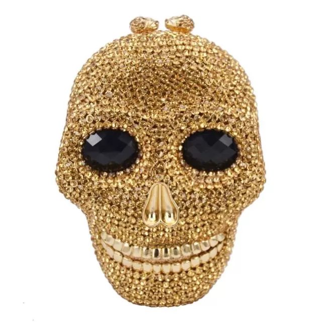 Handmade Skull Crystal Women Evening Bags