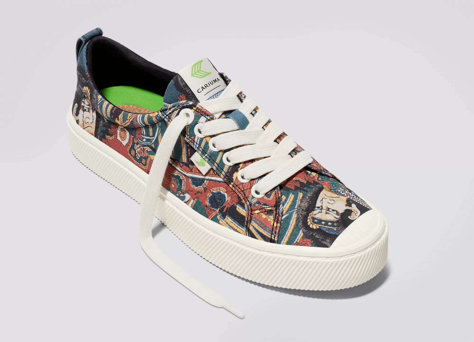 Hokusai OCA Low Warrior Print Canvas Sneaker Men