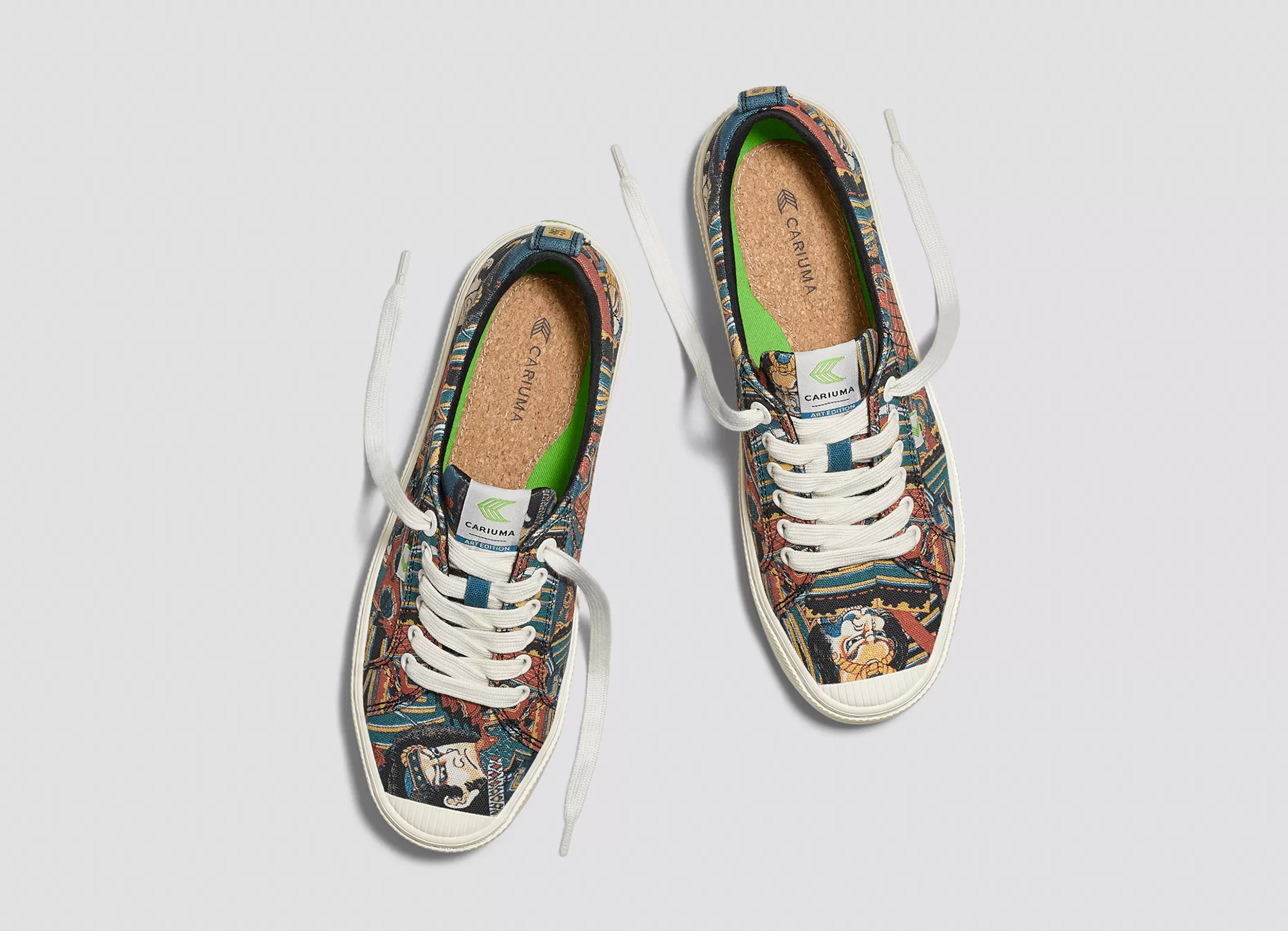 Hokusai OCA Low Warrior Print Canvas Sneaker Men