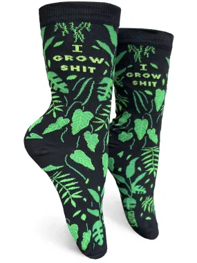 I Grow Shit Womens Crew Socks