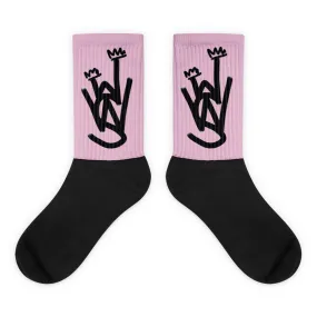 Icy Pink WhatWeSay LOGO Socks