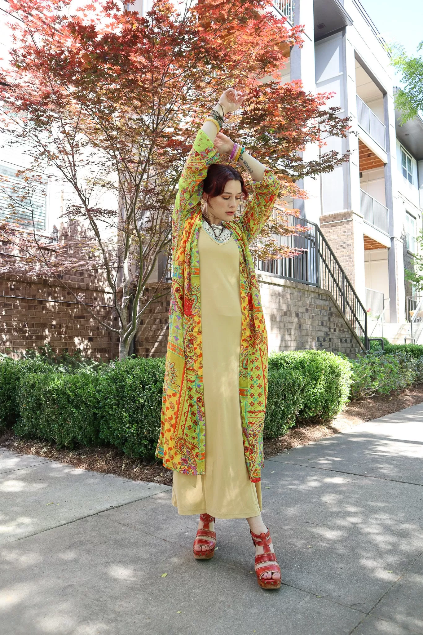 Jazzy Pop of Color Lightweight Kimono