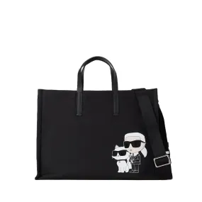 Karl Ikonik Large Tote Bag -Black