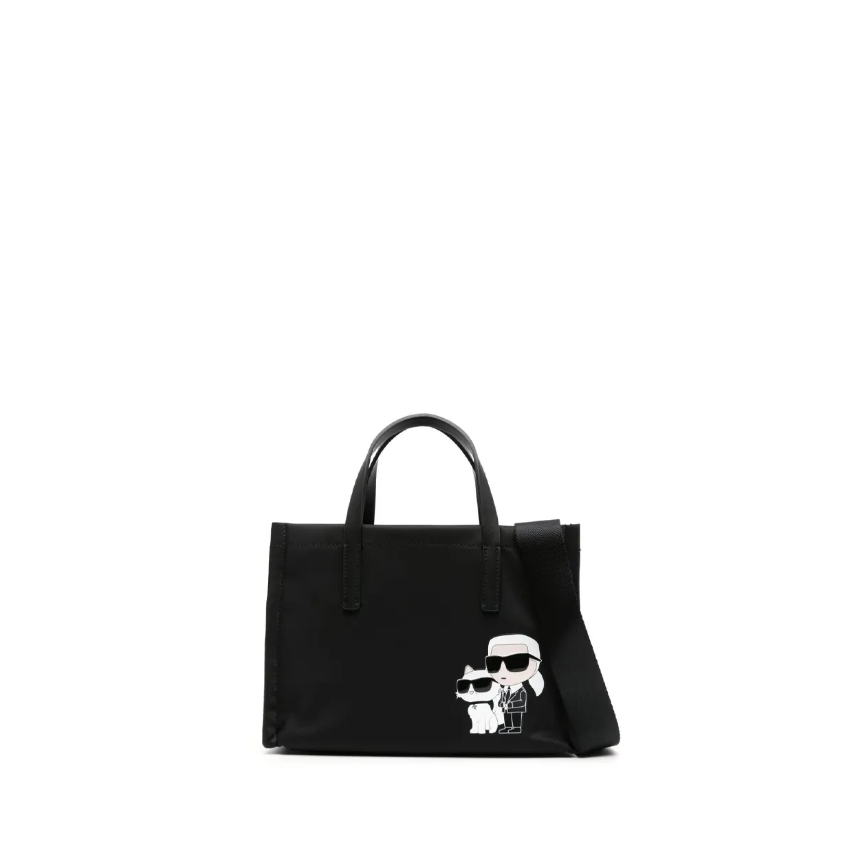 Karl Ikonik Small Tote Bag -Black