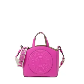 K/Circle Small Embossed Logo Tote Bag -Pink