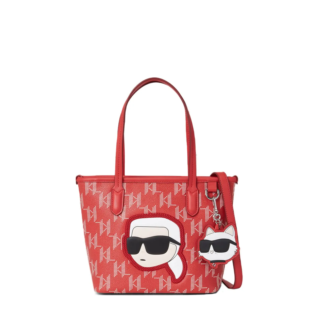 K/Ikonik Monogram Small Tote Bag -Red