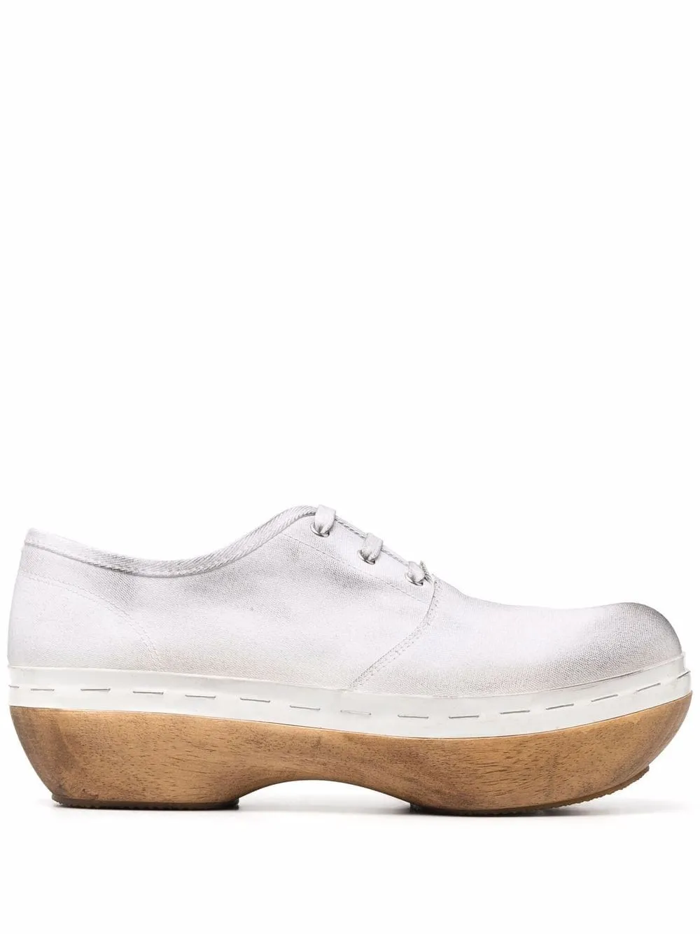 Lace Up Clogs - White