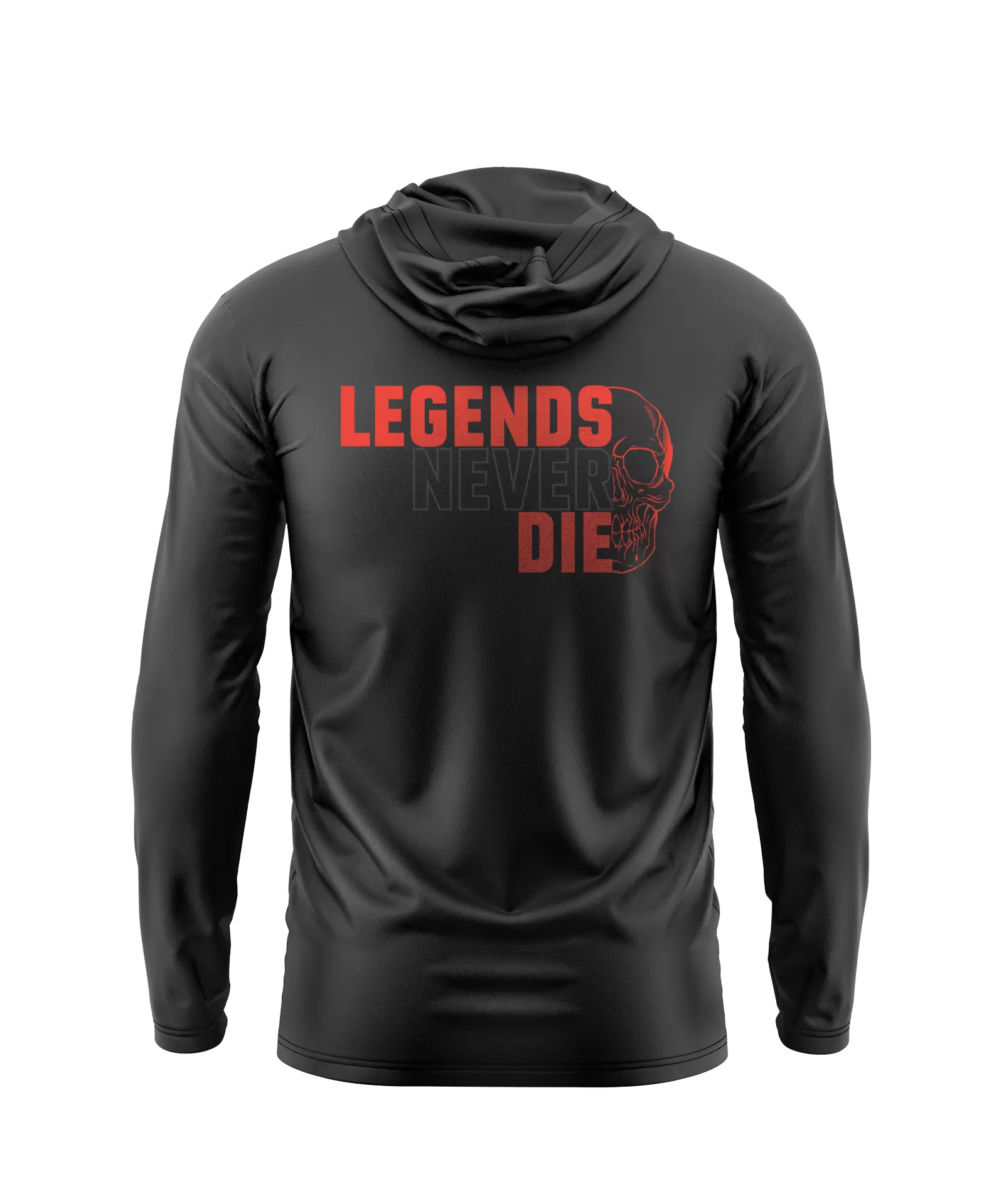 Legends Never Die Skull Black Collection Athletic Hoodie