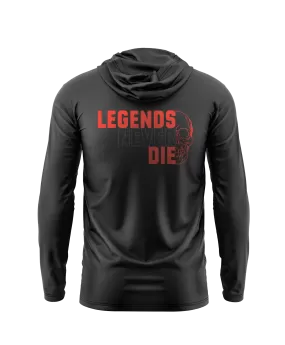 Legends Never Die Skull Black Collection Athletic Hoodie