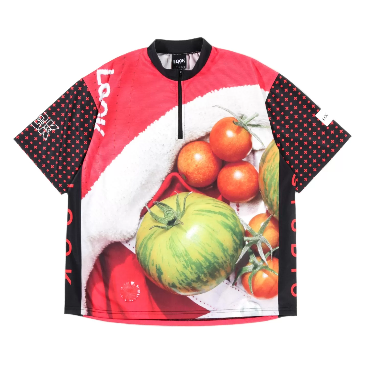 LQQK STUDIO LOOSE CYCLING JERSEY TOMATO PRINT