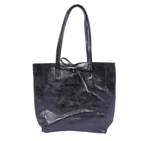 Maison Fanli - Leather Tote - Metallic Marine