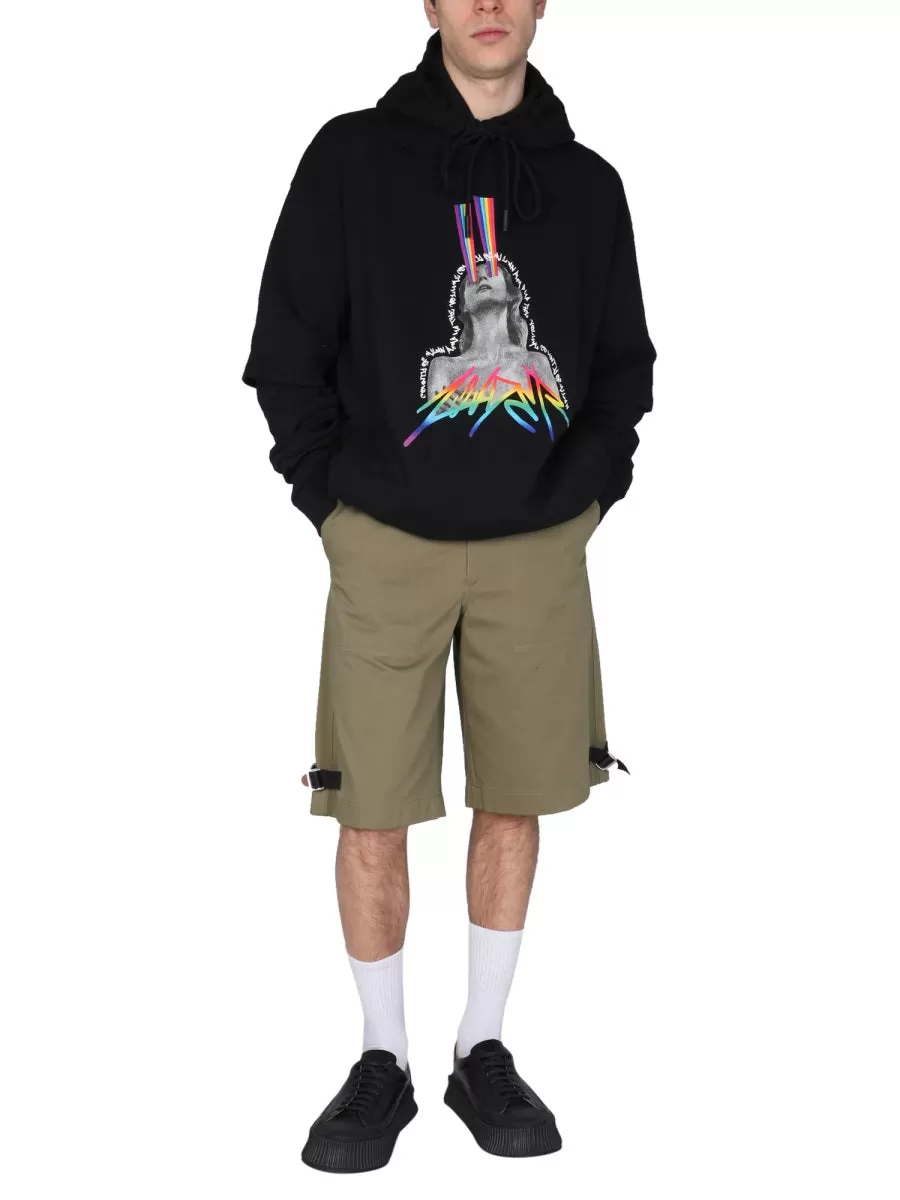 Marcelo Burlon County Of Milan Printed Drawstring Hoodie