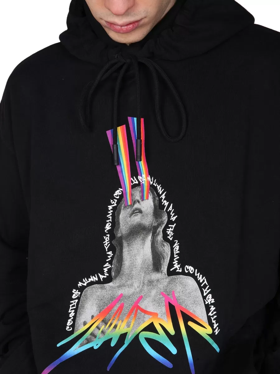 Marcelo Burlon County Of Milan Printed Drawstring Hoodie