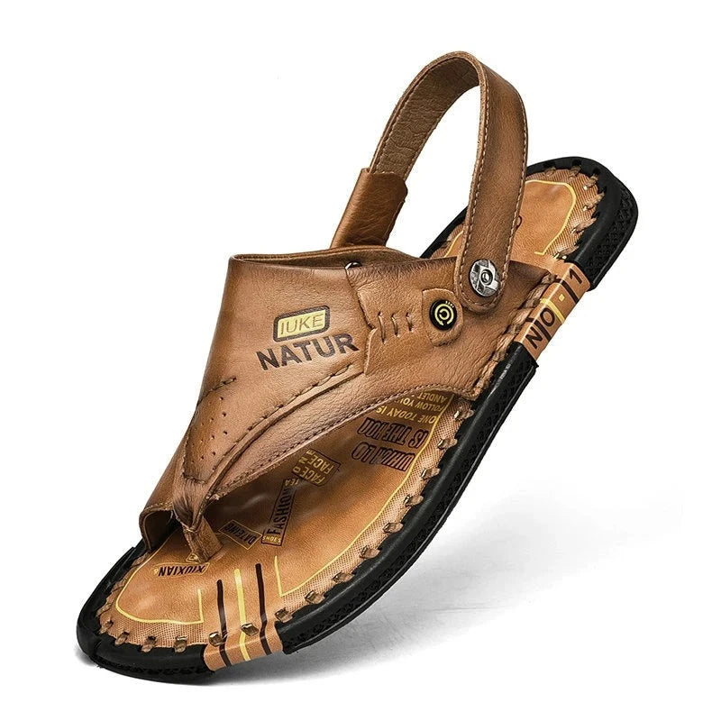 Men's Sandals Leather Shoes Lightweight Casual