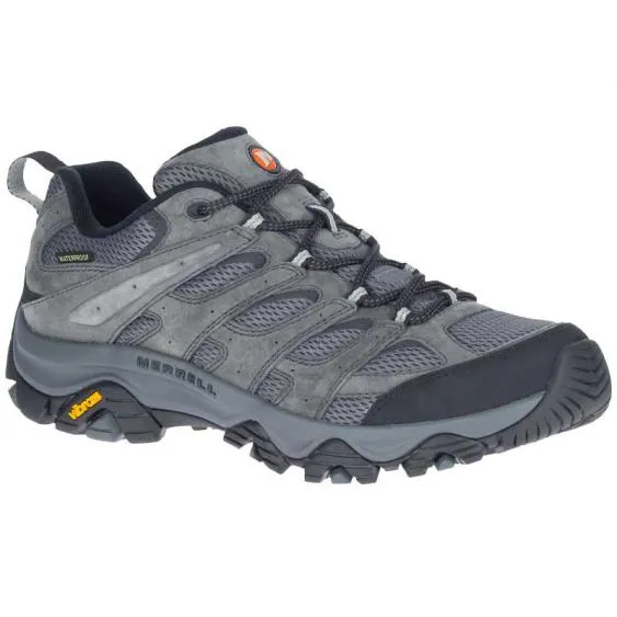 Merrell Mens Moab 3 Waterproof Hiking Shoes- Granite