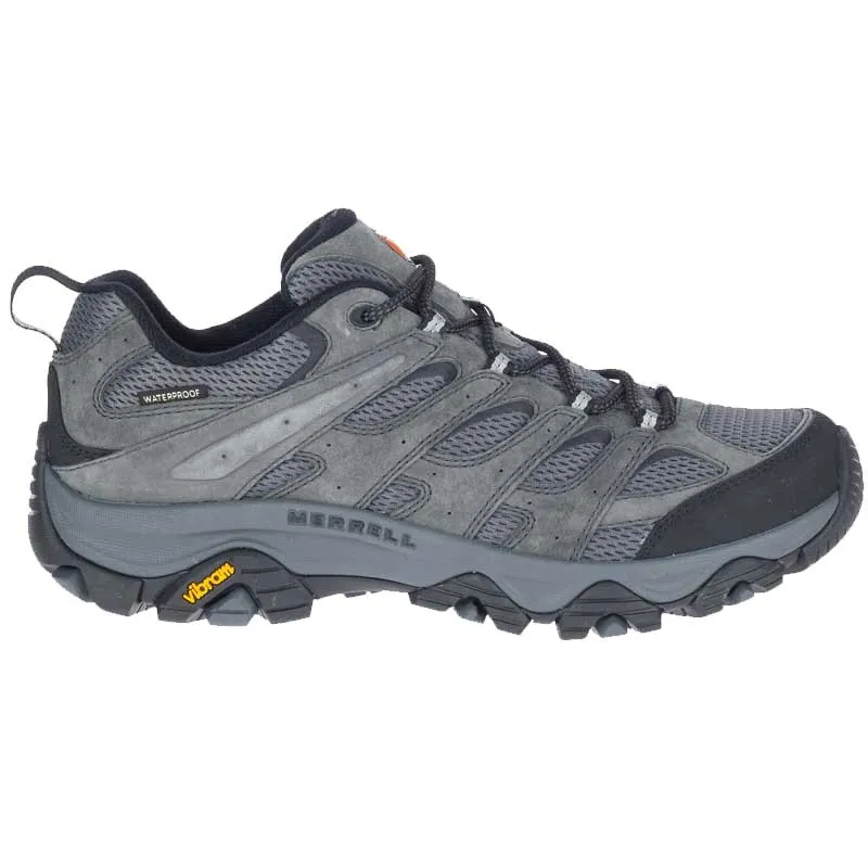 Merrell Mens Moab 3 Waterproof Hiking Shoes- Granite