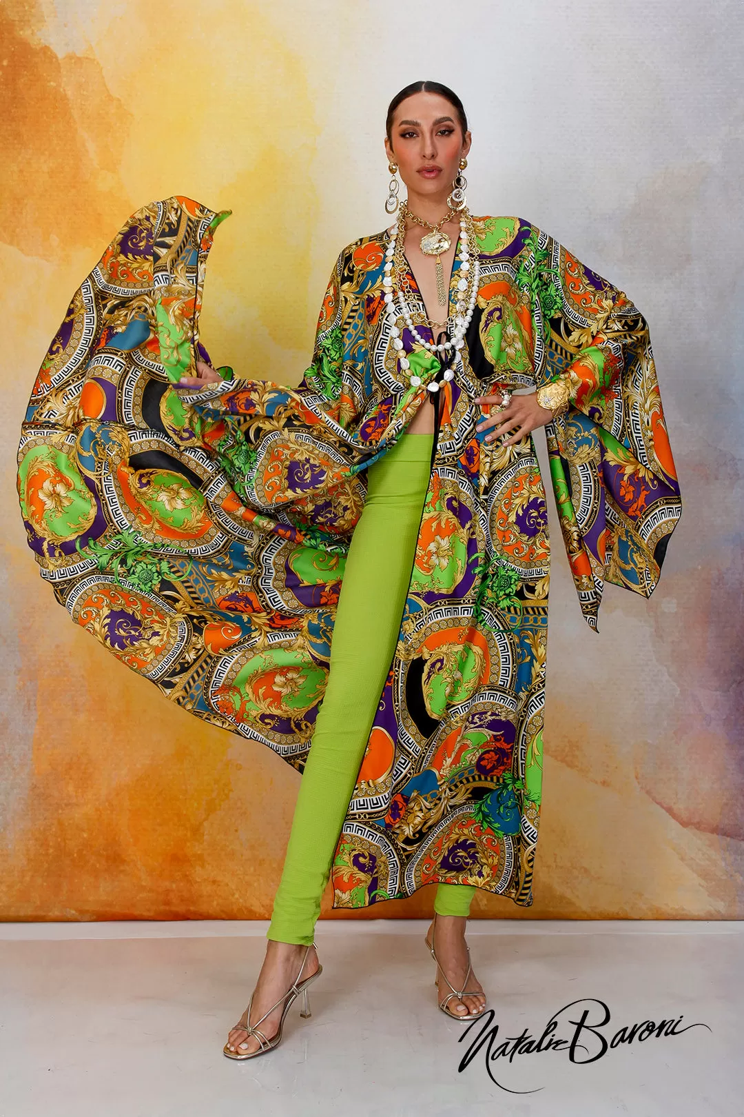 Multi Green Kimono - Venezia