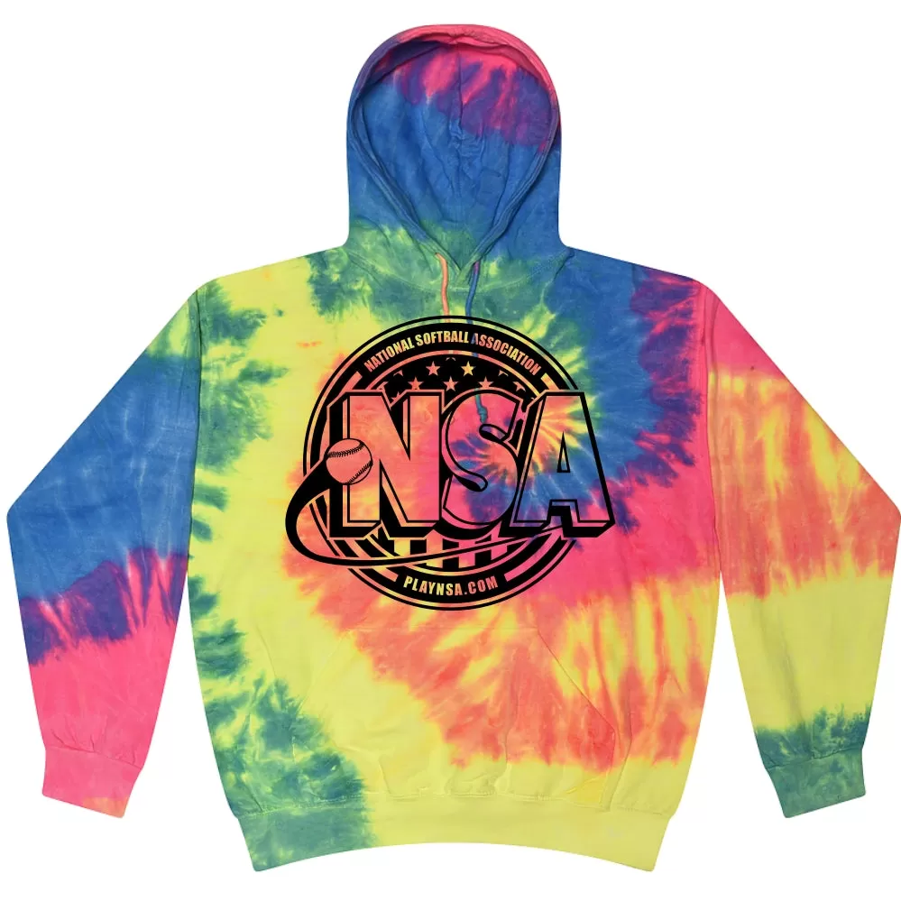 National Softball Association NSA Crest Tie Dye Hoodie