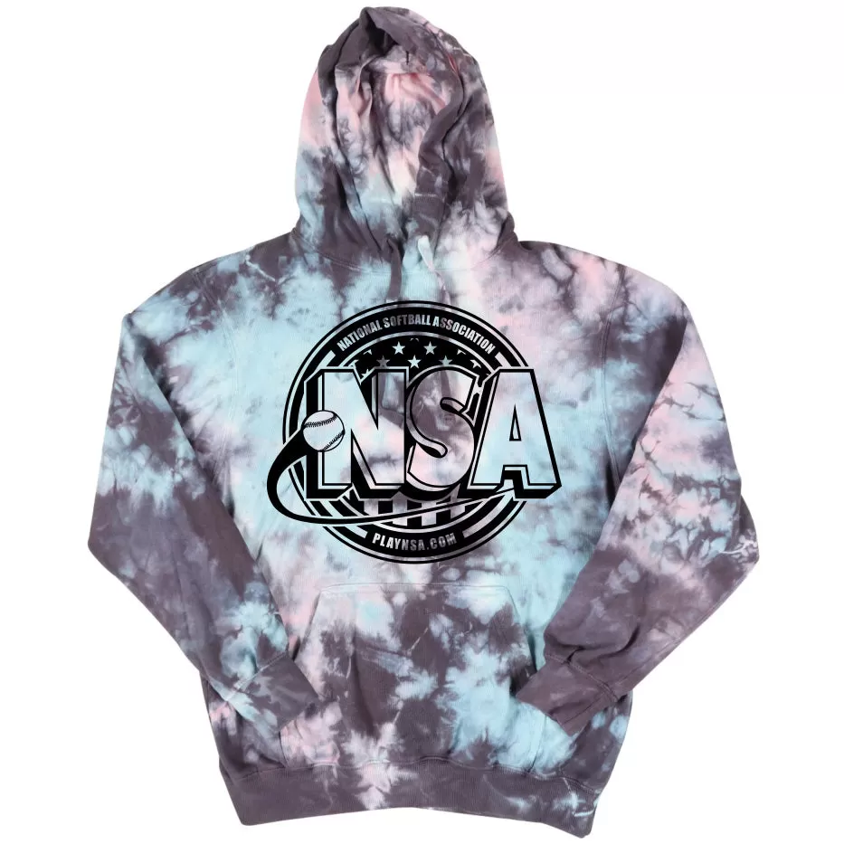 National Softball Association NSA Crest Tie Dye Hoodie