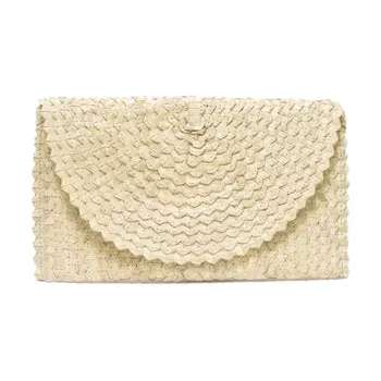 Natural Straw Clutch Purse