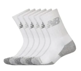 New Balance Unisex Performance Cushion Crew Socks- White