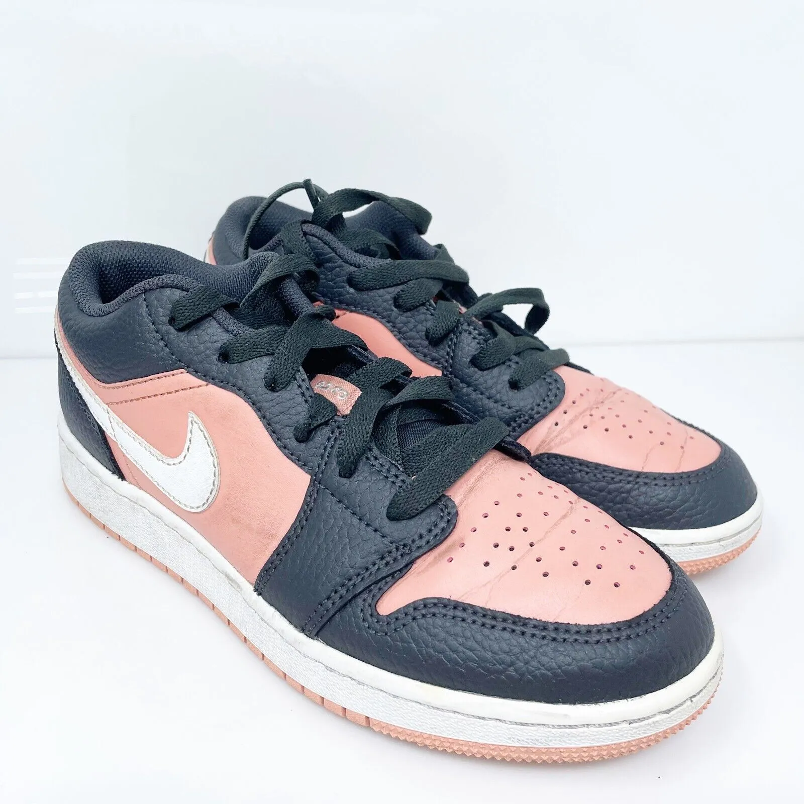 Nike Boys Air Jordan 1 Low 554723-016 Pink Casual Shoes Sneakers Size 5.5Y