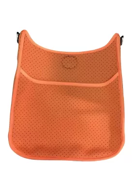 Orange Perforated Neoprene Messenger Bag - Strap Not Included