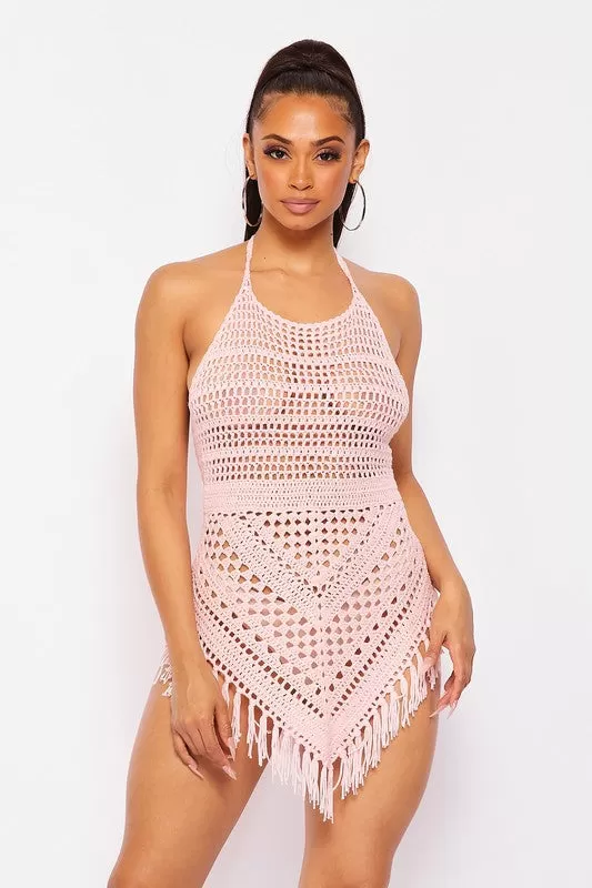 Perfect Vacation Crochet Knit Dress