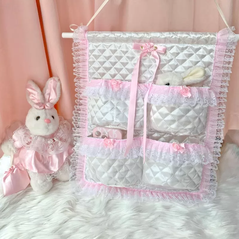 Pink Bow Storage Hanging Bag - kimi