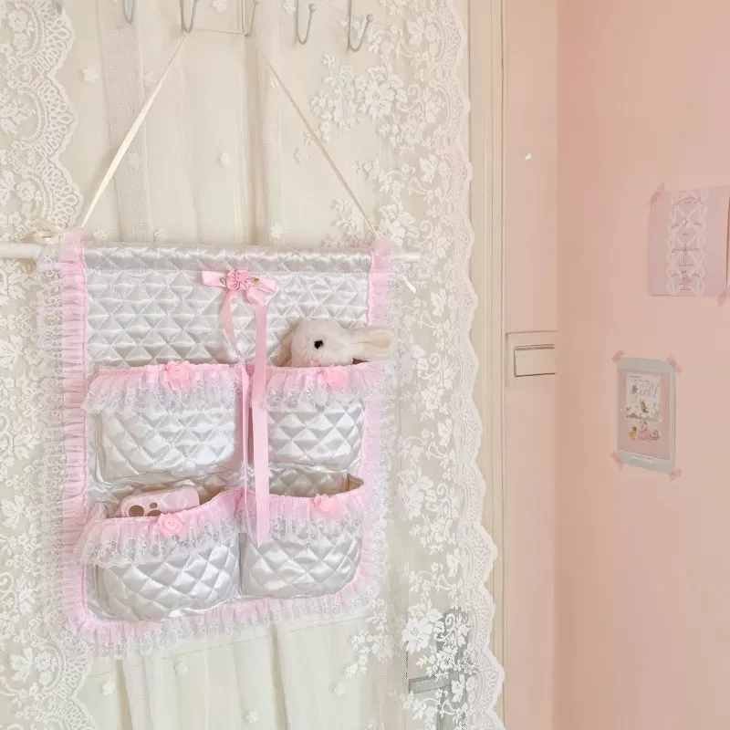 Pink Bow Storage Hanging Bag - kimi