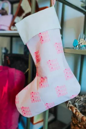 Pink Howdy Christmas Stocking