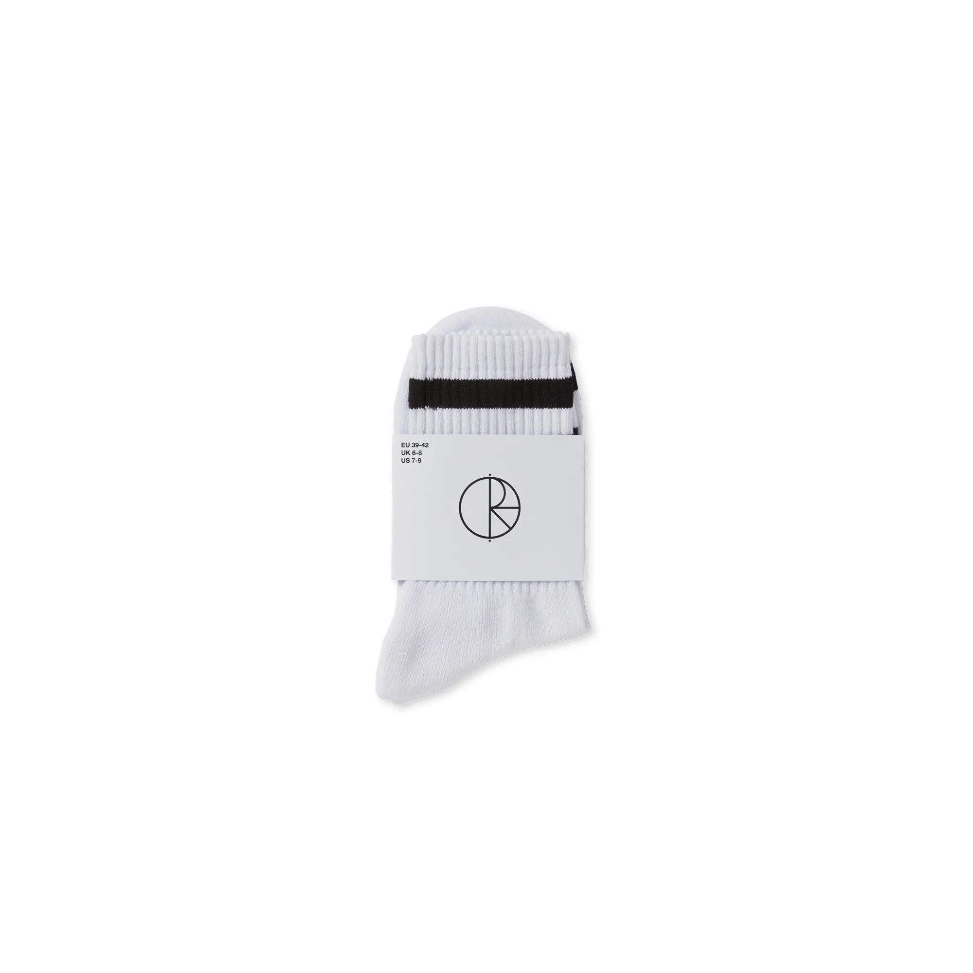 Polar Skate Co. Rib Socks Happy Sad White