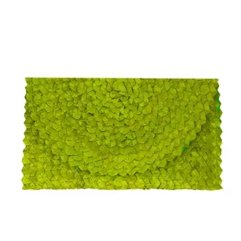 POPPY + SAGE- Lizzie Grass Clutch- Lime Green