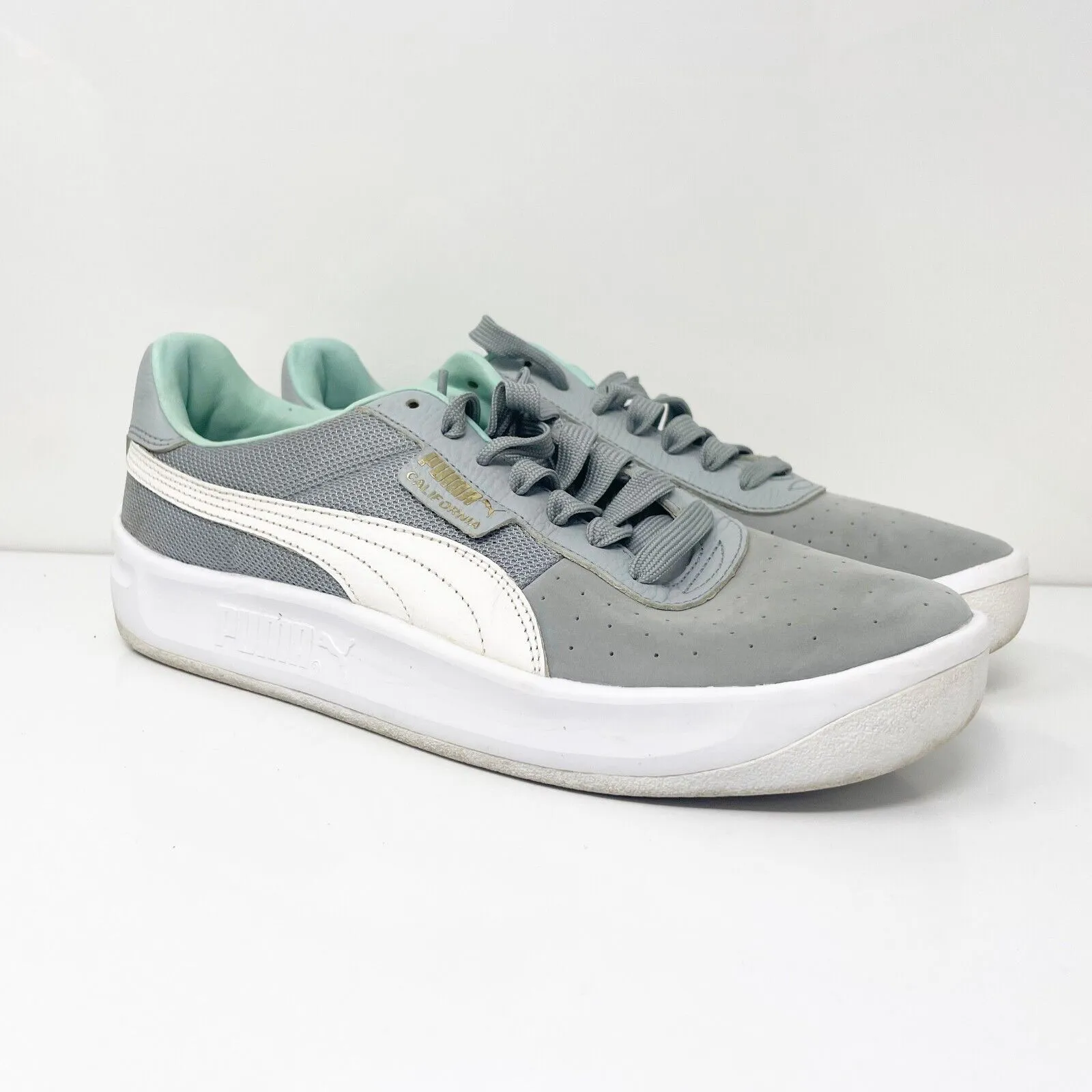 Puma Mens California 366608 01 Gray Casual Shoes Sneakers Size 10