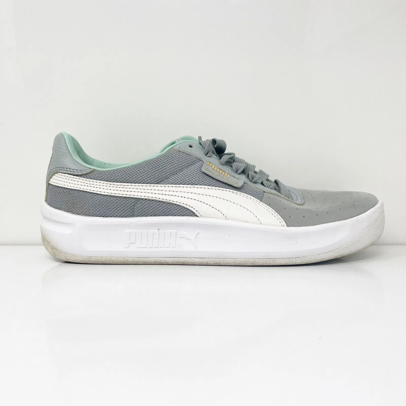 Puma Mens California 366608 01 Gray Casual Shoes Sneakers Size 10