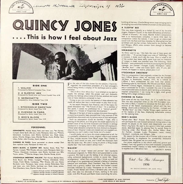 Quincy Jones ~ This Is How I Feel About Jazz