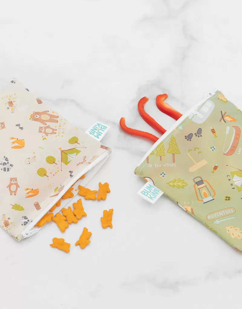 Reusable Large Snack Bags - Happy Camper