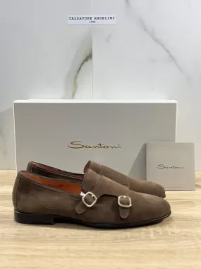 Santoni Mocassino Uomo Double Buckle Suede Luxury Men Santoni 42