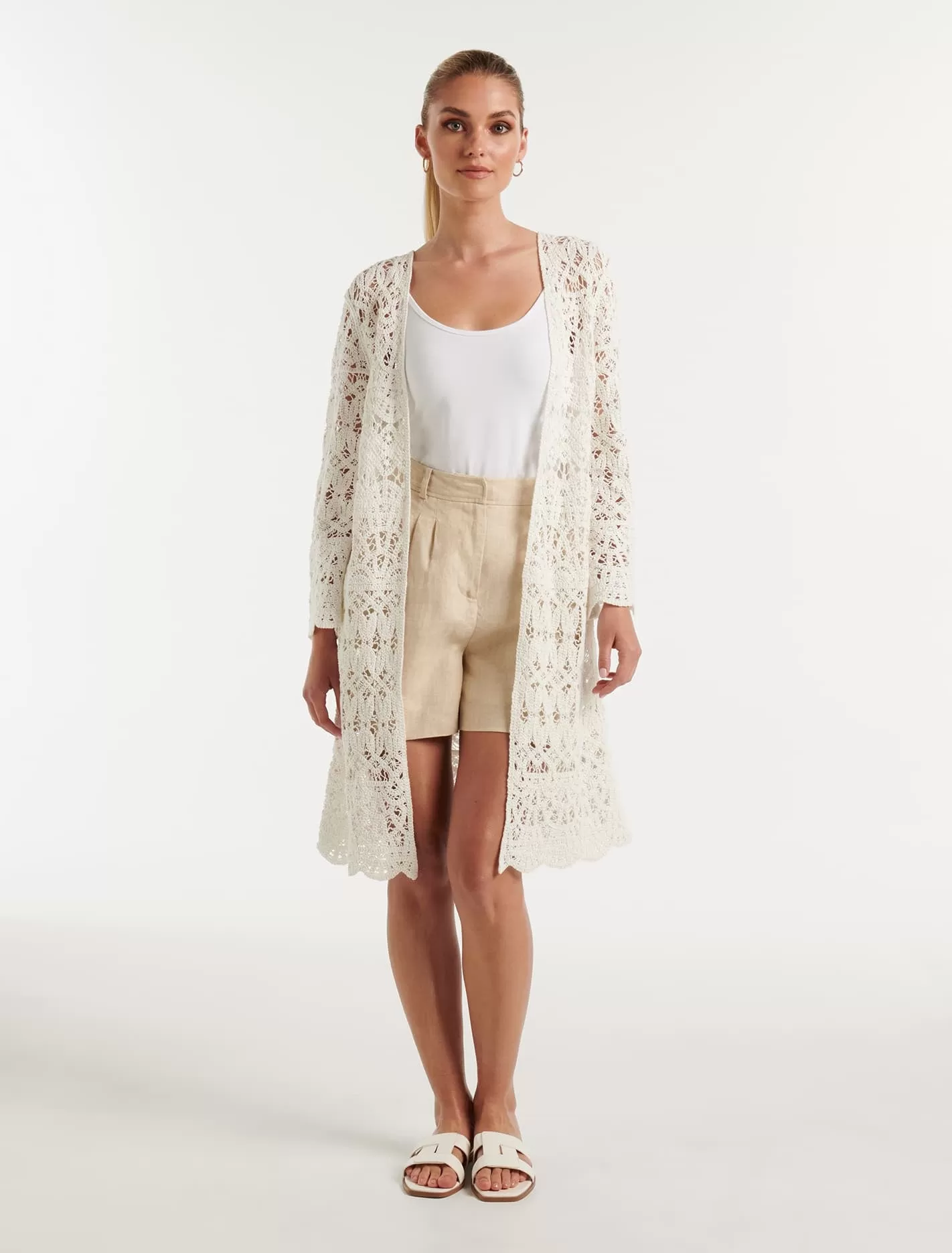 Simona Longline Crochet Kimono