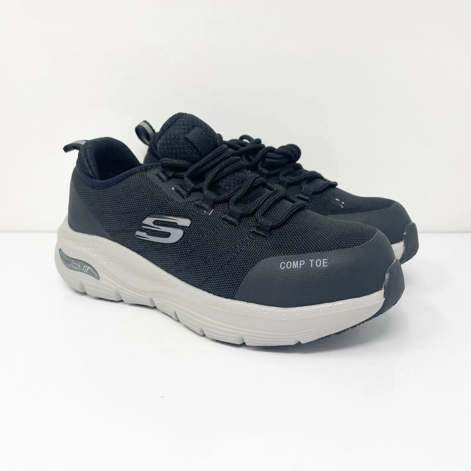 Skechers Womens Arch Fit SR 108075 Black Hiking Shoes Sneakers Size 5